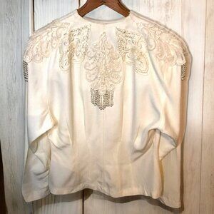 Vintage Rhonda Harness Size 6 Formal Applique' Blazer Jacket Western Glam